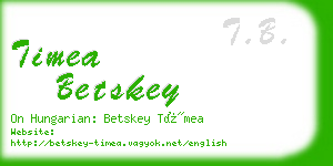 timea betskey business card